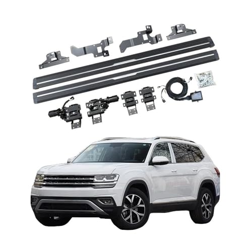 ATATZXRXRLKL Electric Side Steps Automatic Aluminium Alloy Electric Running Board Automatic Powersteps OBD Powered Steps Compatible for VW Teramont 2017+