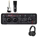 LyxJam 2x2 USB Audio Interface with Asio Driver and NEW Creative Software Bundle with LP Professional Microphone Kit, Recording Headphones, New CR3.5 Multimedia Studio Monitors