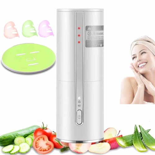 Automatic Facial Mask Maker Machine, Mini DIY Facial Mask Maker Machine, 2-Minute Fruit & Vegetable Natural Mask Creator, Auto-Cleaning USB Charging for Custom Face, Eye & Body Treatments