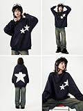 Aelfric Eden Hoodies Y2k Star Oversized Graphic Hoodies Aesthetic 90s Crewneck Sweatshirt Long Sleeve Pullover Tops