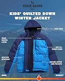 Eddie Bauer Boys' Winter Jacket - Heavyweight Quilted Down Jacket - Insulated Hooded Outerwear Coat for Boys (5-16), Size 14, Imperial Blue