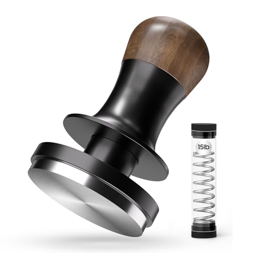 MHW-3BOMBER 51mm Tamper with Sound Feedback Espresso Tamper with 3-Spring Loaded Calibrated Coffee Tamper 30lbs, Flat Base T6182T-OS