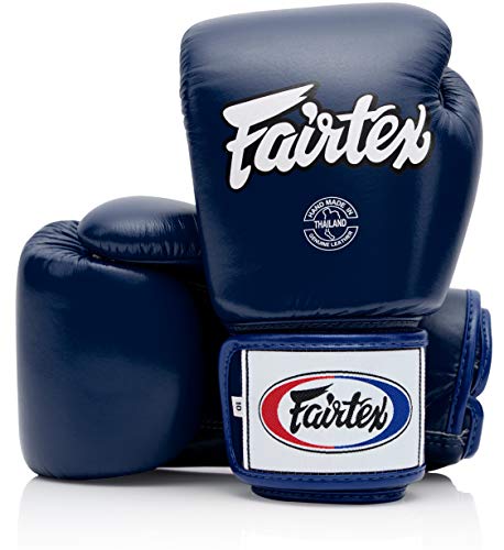 Fairtex BGV1 Muay Thai Boxing Training Sparring Gloves for Men, Women, Kids | MMA Gloves for Martial Arts| Premium Quality, Light Weight & Shock Absorbent 16 oz Boxing Gloves -Blue