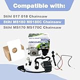 Carburetor Fits For STIHL Chainsaw 017 018 MS170 MS180 Carb Ignition Coil Spark Plug Kit C1Q-S57 C1Q-S57A