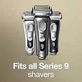 Braun Electric Shaver Head Replacement Part 94M, Compatible with Series 9 Pro and Series 9 Electric Razors for Men, Silver