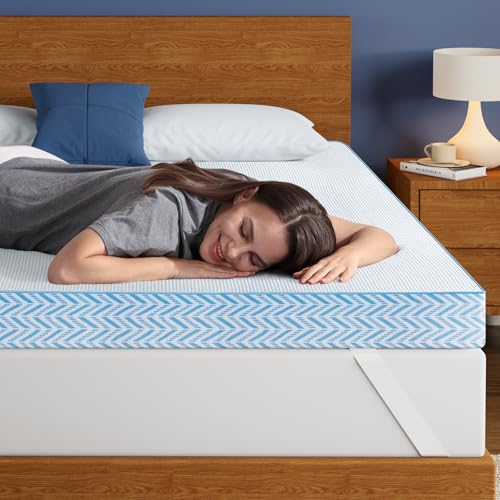 BedStory Extra Firm Mattress Topper King - 4 Inch High Density Memory Foam Bed Toppers for Back Pain Relief and Motion Isolation - Removable Washable Cover, CertiPUR-US Certified