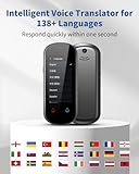 Language Translator Device, 138 Language Real-Time Voice Translator Upgraded ChatGpt AI Translator Voice/Text/Photo Online Offline Translator Portable Two-Way Translation for Travel Business Learning