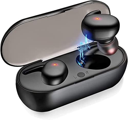 Datianu Bluetooth 5.0 Wireless Earbuds with Wireless Charging Case IPX8 Waterproof TWS Stereo Headphones in Ear Built in Mic Headset Premium Sound with Deep Bass for Sport