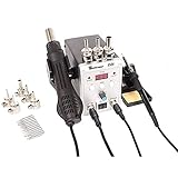 URBWangBM Soldering Station 8586 760W 220 2 in 1 Soldering Station Hot Air Solder Iron SMD BGA Rework Desoldering Welding Repair Tools (Color : Set-5) (Set)