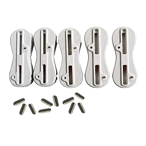 5 Boxes/Set Fusion Fin Box 1 Center + 4 Side Surfboard Fins Surf Fin Plugs 0 + 5 Degree for FCS 2 Surfing Fin Plug (White)