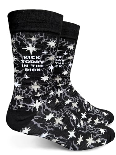 Groovy Things co Kick Today in the Dick Men's Novelty Socks