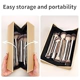 MAANGE 20 Pcs Makeup Brushes with Gift Box, Double-End Multi-functional Makeup Brushes for Blending Liquid Powder Concealer Cream Blush Buffe,Champagne