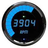 LED Digital/Multi-Programmable-Tachometer 3 3/8", 9999 RPM, 1-2-4-6-8-10-12 cyl, Chrome Bezel MS9003B