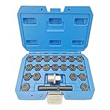 JEUCLEL 22PCS Wheel Locking Nut Key Kit Compatible with BMW Series, Wheel Lock Nut Socket Adapter Set, Anti-Theft Lug Removal Tool, Anti-Theft Screw Remover Hand Repair Tool