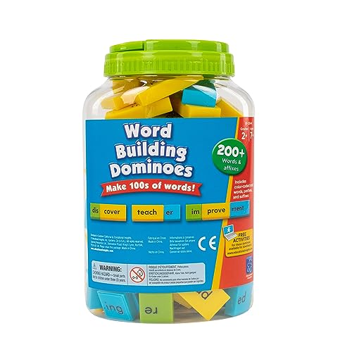 Educational Insights Word Building Dominoes - Word Building Game & Manipulative for Classroom & Home, Set of 108 double-sided, Color-Coded dominoes , Ages 6+