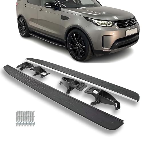 Side Step Running Boards Compatible with 2017-2024 Land Rover Discovery 5 L462 Aluminum Side Step Nerf Bar