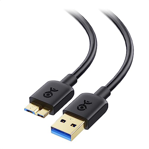 Cable Matters Long Micro USB 3.0 Cable - 15ft, External Hard Drive Cable, USB to USB-Micro B Cord, Compatible with Seagate, LaCie, Toshiba, Samsung, Western Digital/WD External Hard Drive, Black
