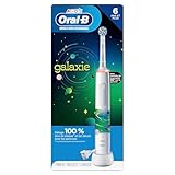 Oral-B Kids Electric Toothbrush with Coaching Pressure Sensor and Timer, Rechargeable Toothbrush with Brush Heads, Galaxy