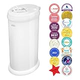 Ubbi Steel Diaper Pail, Odor Locking, No Special Bag Required, Award-Winning, Registry Must-Have, White