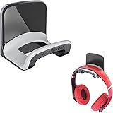 TotalMount Headphone Holder – Hanger Won’t Damage Your Wall with Screws or Permanent Adhesive (Studio-Grade Black – One Pack)