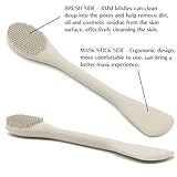 Face Mask Brush Applicator, Mask Brushes For Facials Cleansing & Exfoliating, Facial Clay Mask Applicator Tool Silicone Mask Spatula Cream Skincare For Apply Cream, Lotion, Mud, Clay (Black+Starlight)