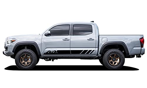 2X Decal Sticker Graphic Side Mountain Stripes Compatible with Toyota Tacoma (2004-Present) (185B)