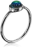 Ello Elli Minimalist Style Stainless Steel Mood Ring (Silver, 7)