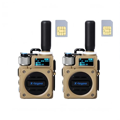 G6 Global Walkie Talkies - 4G LTE PoC Two-Way Radios with Unlimited Range, Dual PTT, SIM Cards Included, Long Distance Communication for Professional, Outdoor, and Industrial Use (2-Pack)