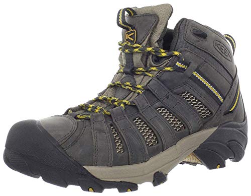 KEEN Men's Voyageur Mid Hiking Boot,Raven/Tawny Olive,8 M US