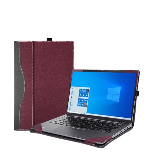 Laptop Case Cover for Lenovo IdeaPad 3 15ITL05 15IML05 15IIL05 15IGL05 15ADA05 Sleeve,Detachable PU Leather Protective Shell Bag with Pen Holder (Burgundy)