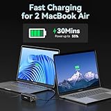 MacBook Pro Charger 100W, VENTION MacBook USB C Charger 4-Ports Foldable GaN+ Charger Power Adapter for MacBook Pro/Air, iPad Pro,iPhone 15/14 Pro, Galaxy S23/S24 Ultra, Steam Deck, Google Pixelbook