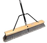 American Select Tubing Pbma24004-2 Heavy Duty 24" Multi-Surface Push Broom with Silver/Black Handle (2 Pack)