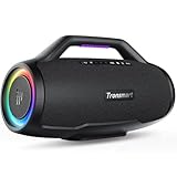 Tronsmart Bang Max Portable Bluetooth Speaker, 130W Powerful Loud Speaker with Deep Bass, Party Sync, IPX6 Waterproof, 24H Playtime, Customized EQ & Light Show,Portable Speaker with Handle for Outdoor