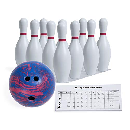 Champion Sports Bowling Set with Plastic Pins - Ball Included