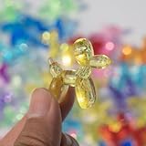 Yopcuvi 60 PCS Mini Balloon Dog Sculpture Charms, Balloon Animal Charms, Nine Colors Randomly Mixed, DIY Accessories Charms Baking Other DIY Crafts, Goody Bag Fillers for Kids (Multicolor)