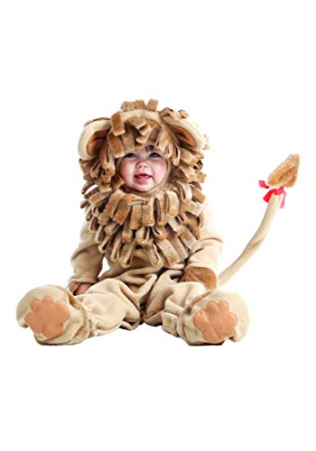 Deluxe Lion Costume for Toddlers, Cute Animal Halloween One-Piece, King of The Jungle Outfit for Boys 2T Brown