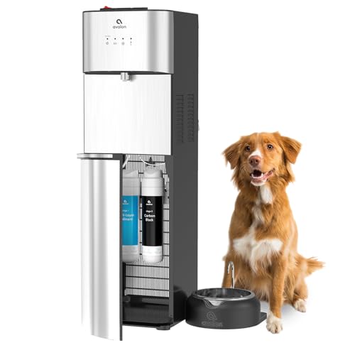 Avalon Self Cleaning Bottleless Water Cooler Water Dispenser with Pet Bowl- 2 Temperature Settings - Hot & Cold, Durable Stainless Steel, NSF Certified Filtration- UL Listed