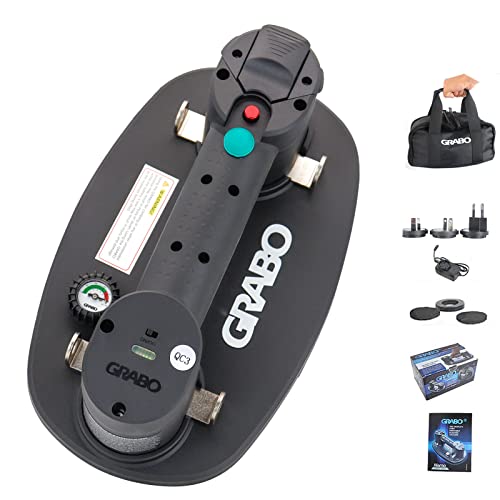 GRABO Nemo Grabo Electric Vacuum Suction Cup Lifter with 375 lb Maximum Load Capacity, Includes Battery and Seal