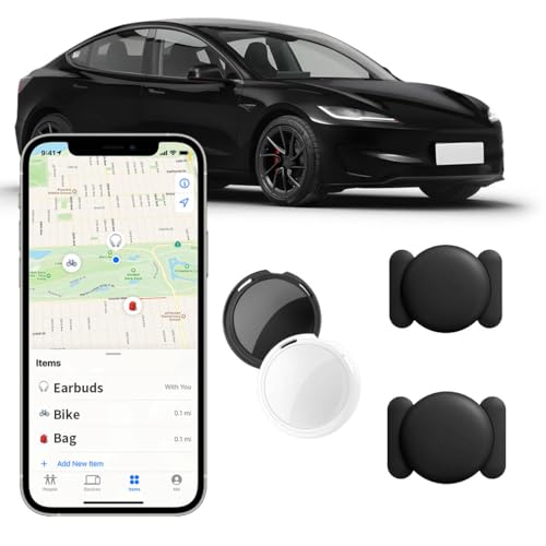 2 Pack GPS Tracker for Vehicles Work with Find My (iOS Only) Real Time Mini Car Air Tracker Tag Global Coverage Hidden Car Locator Tracking Device No Monthly Fee or Subscription No SIM Card Required