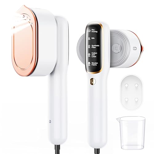 Steamer for Clothes,2-in-1Handheld Ironing Machine,Professional 5 Modes,15s Fast Heat-up, Fabric Wrinkle Remover,100ml Water Tank,Lightweight Steam Iron for Travel & Home College Dorm-120V Only(White)