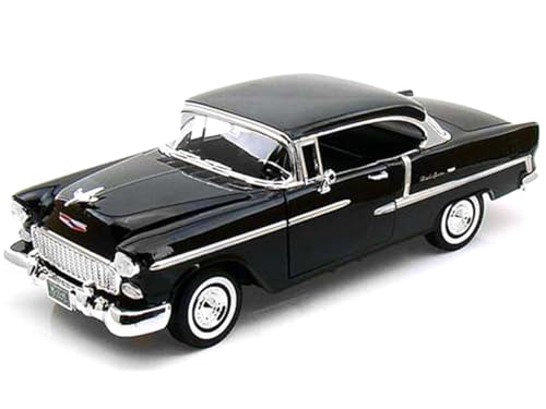 1955 Chevy Bel Air Hard Top Black 1/18 Diecast Car Model by Motormax 73185bk