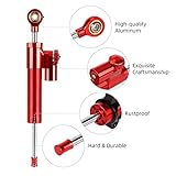 LUCK4U Steering Damper Kit for ZERO 10X Scooter Accessories High Speed Driving Stabilizer to Eliminate Riding Wobbles Electric Scooter Retrofit Accessories (Red)