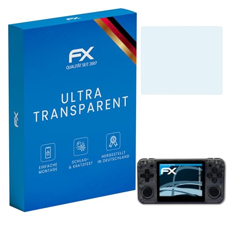 atFoliX Screen Protection Film compatible with Anbernic RG350 / RG350P Screen Protector, ultra-clear FX Protective Film (3X)