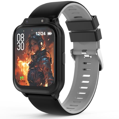 Smart Watch for Kids 1.85" with Fitness Tracker, Sleep Monitor, 22/98 Sport Modes, DIY Dial, IP68 Waterproof, Step Counter, Heart Rate, Camera, with/Without APP, Gift for 3-12 Years Old Boys and Girls