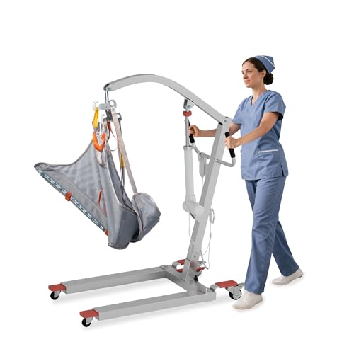 MediHoist Electric Patient Lift w/High Strength Sling 400lbs Capacity Transfer Lift for Full/Partial Paralysis Patients 8000N Powerful Motor Electric Lift for Home & Hospital