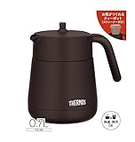 Thermos TTE-700 BW Vacuum Insulated Teapot with Strainer 23.7 fl oz (700 ml), Brown