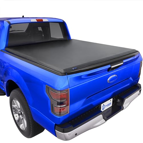 Tyger Auto T1 Soft Roll Up Truck Bed Tonneau Cover Compatible with 2015-2020 Ford F-150 | Styleside 5.5' Bed | TG-BC1F9029, Black