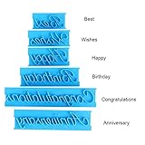 Handwriting Letter Cake Fondant Stencil Template Plastic Cake Embosser Decorating Printing 3 Set