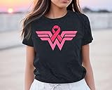 Breast Cancer Shirts for Women:Breast Cancer Awareness Shirts Cancer Care Gifts Short Sleeve Tee Top Dark Gray