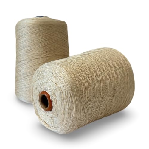 Revolution Fibers Mulberry Silk Yarn | Lace Weight 6 Ply 1lb Cone | Undyed Natural Silk for Knitting, Weaving, Crocheting, Dyeing, and Embroidery